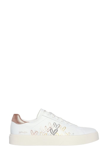 Skechers White Eden Lx Gleaming Hearts Trainers
