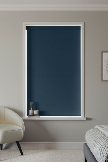 Ink Blue Glow Made to Measure Blackout Roller Blind