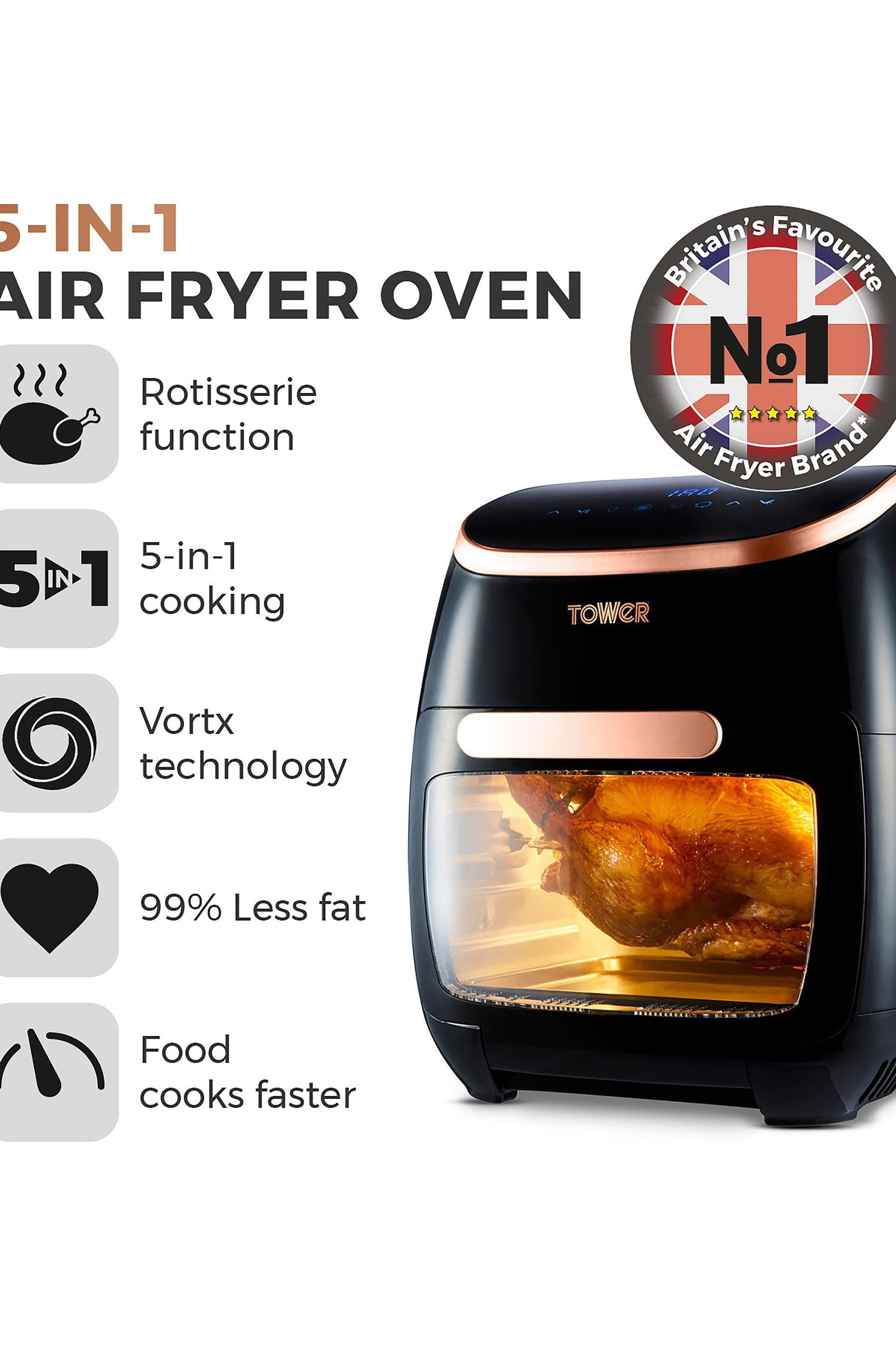 Rose gold cheap tower air fryer