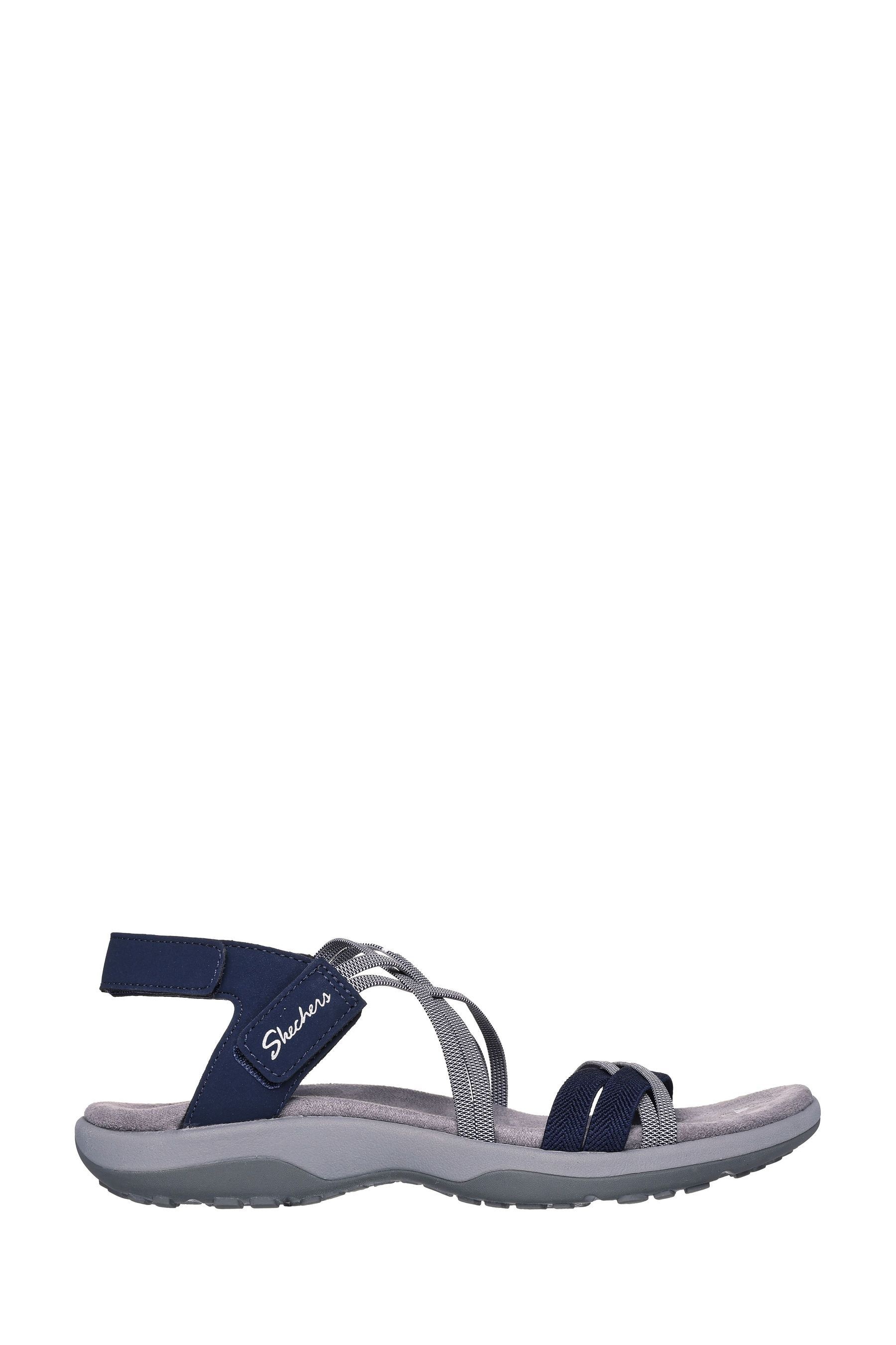 Buy Skechers Navy Reggae Slim Takes Two Memory Foam Wide Fit Sandals from Next Luxembourg