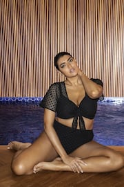 Elomi Bazaruto Plunge Black Bikini Top - Image 1 of 5