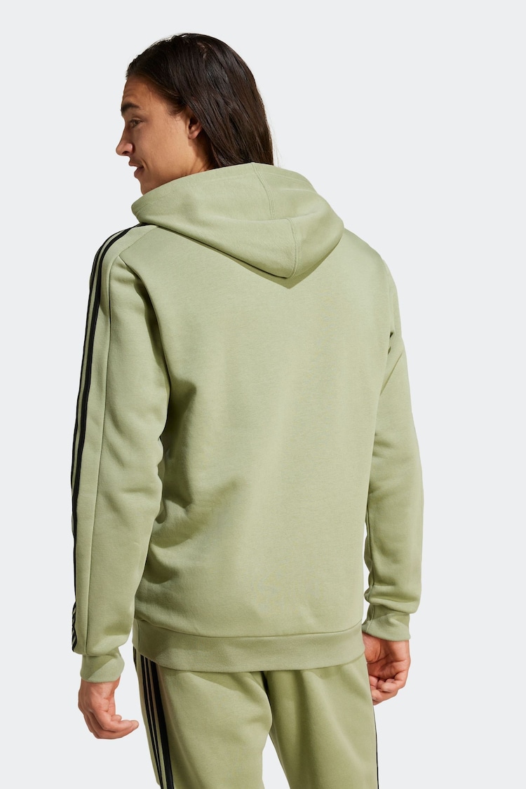 adidas Green Essentials Fleece 3-Stripes 100% Cotton Hoodie - Image 2 of 7