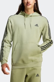 adidas Green Essentials Fleece 3-Stripes 100% Cotton Hoodie - Image 3 of 7