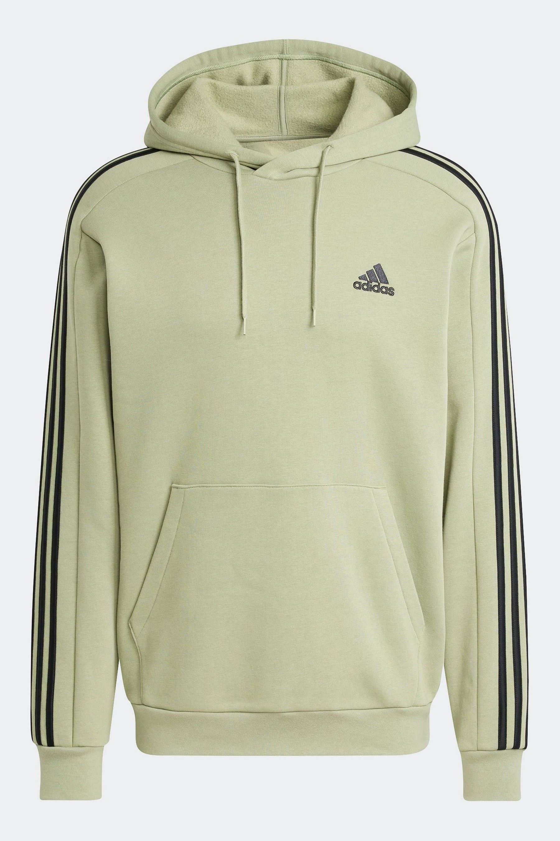adidas Green Essentials Fleece 3 Stripes 100 Cotton Hoodie