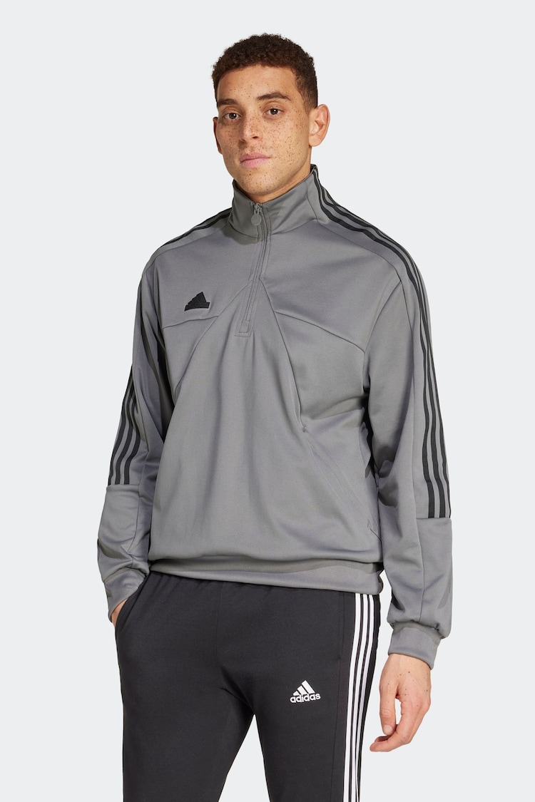 adidas Grey House of Tiro Half-Zip Track Top - Image 1 of 7