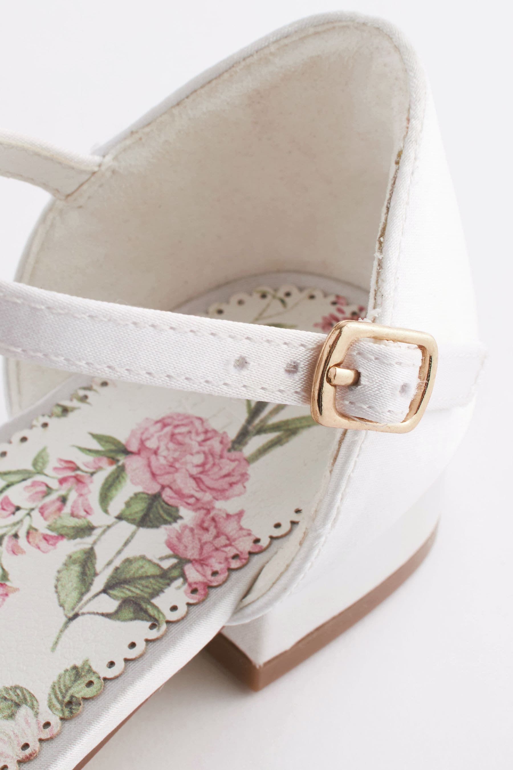 Buy White Ivory Satin Bridesmaid Corsage Heel Sandals from the Next UK online shop