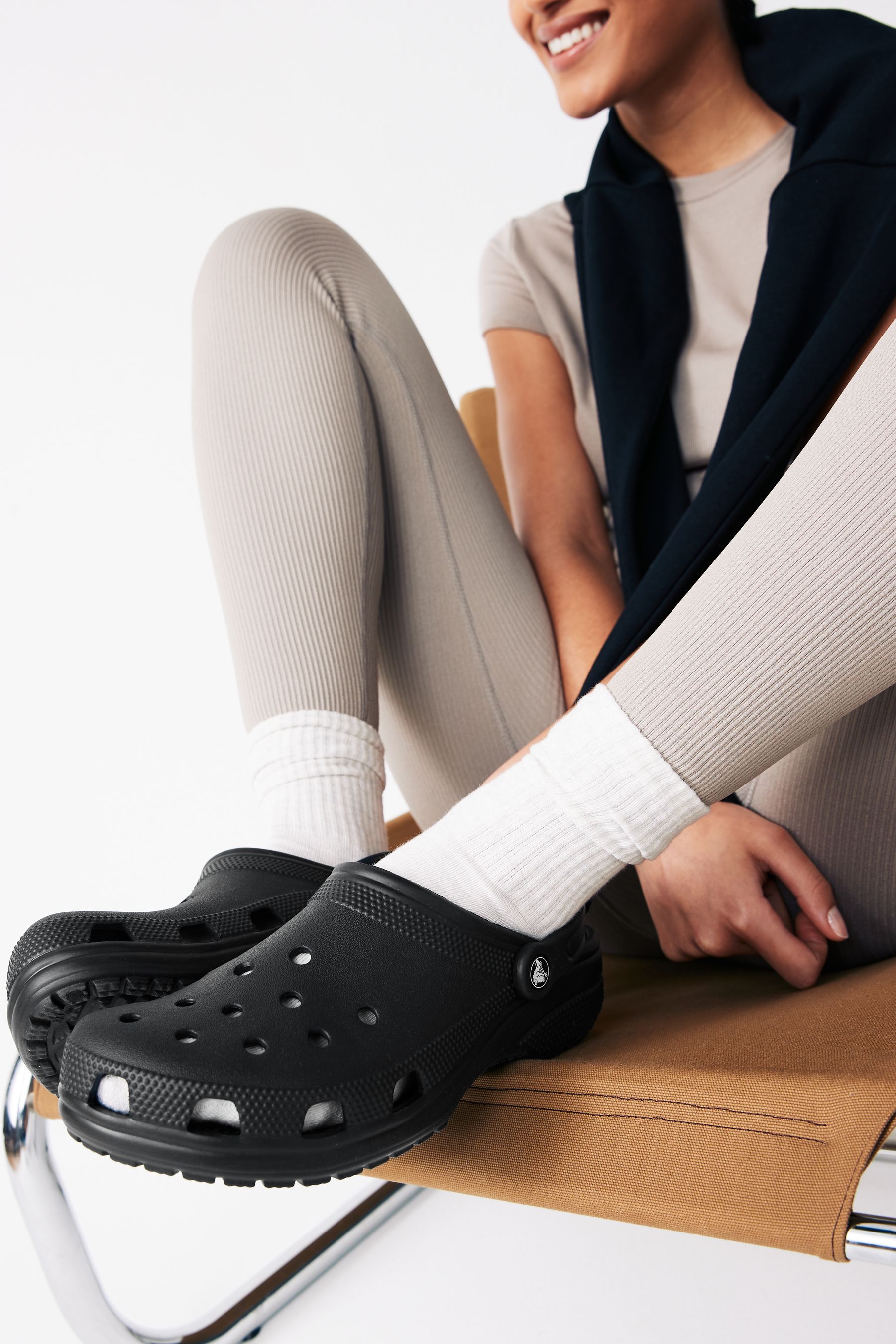 Buy Crocs Black Adults Classic Clogs from Next Luxembourg