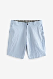 Light Blue Oxford Straight Fit Stretch Chinos Shorts - Image 6 of 9