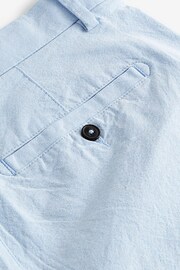 Light Blue Oxford Straight Fit Stretch Chinos Shorts - Image 8 of 9