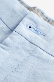Light Blue Oxford Straight Fit Stretch Chinos Shorts - Image 9 of 9