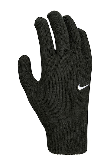 Nike Black Swoosh Kids Knit Gloves 2.0