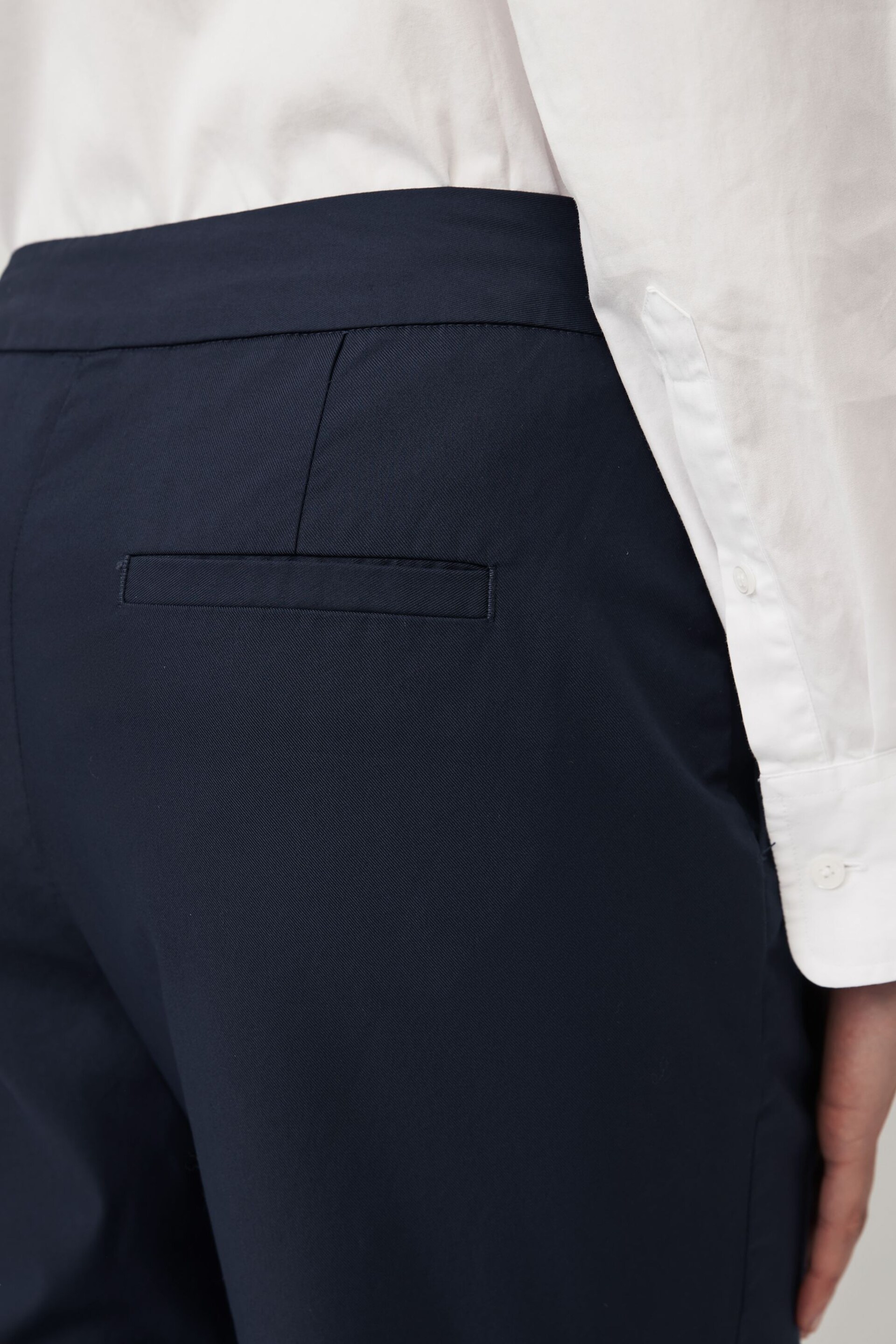 GANT Blue Slim Fit Slack Cigarette Trousers - Image 3 of 7