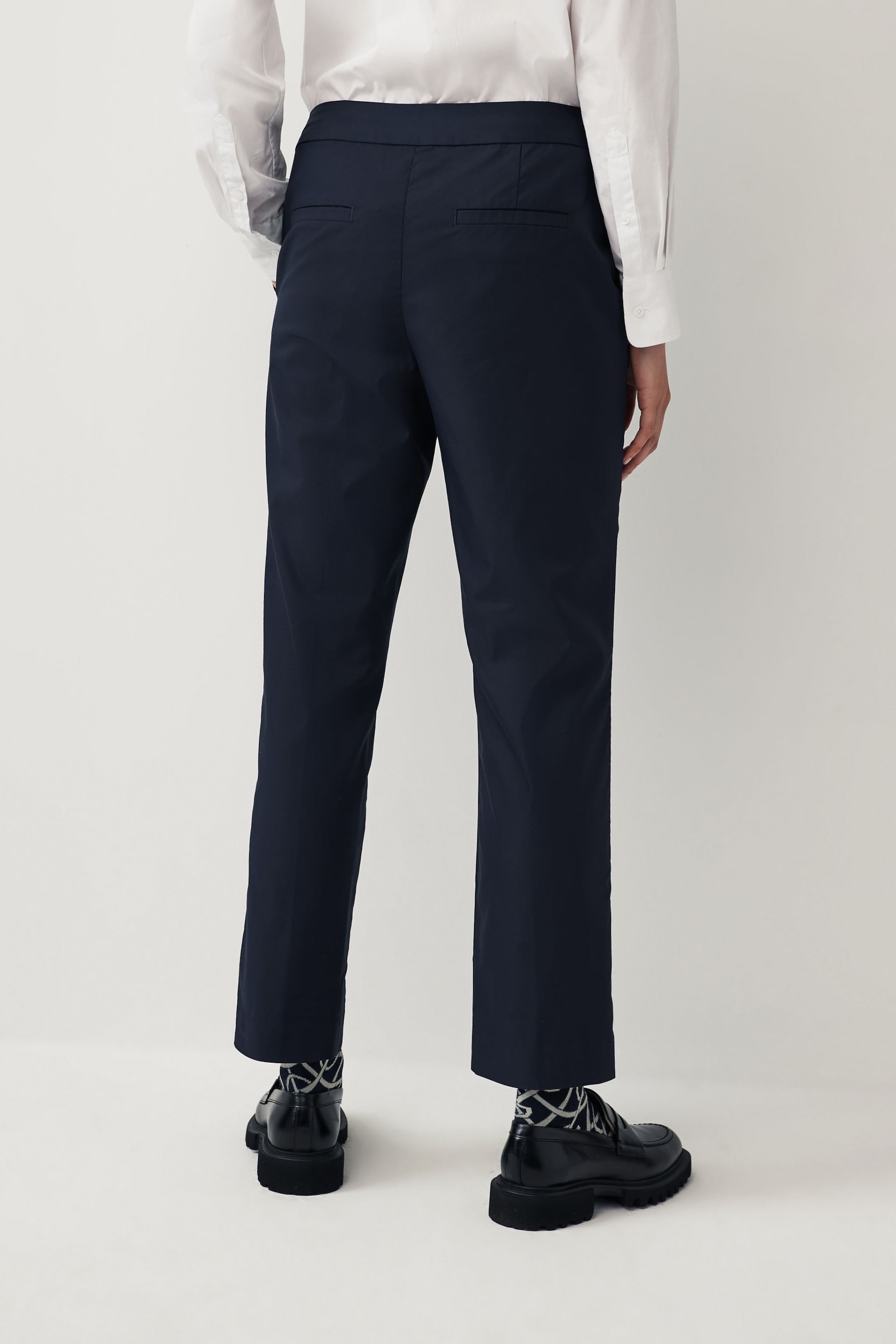 GANT Blue Slim Fit Slack Cigarette Trousers - Image 5 of 7