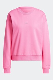 adidas Pink Sportswear All Szn Fleece Loose Sweatshirt - Image 7 of 7