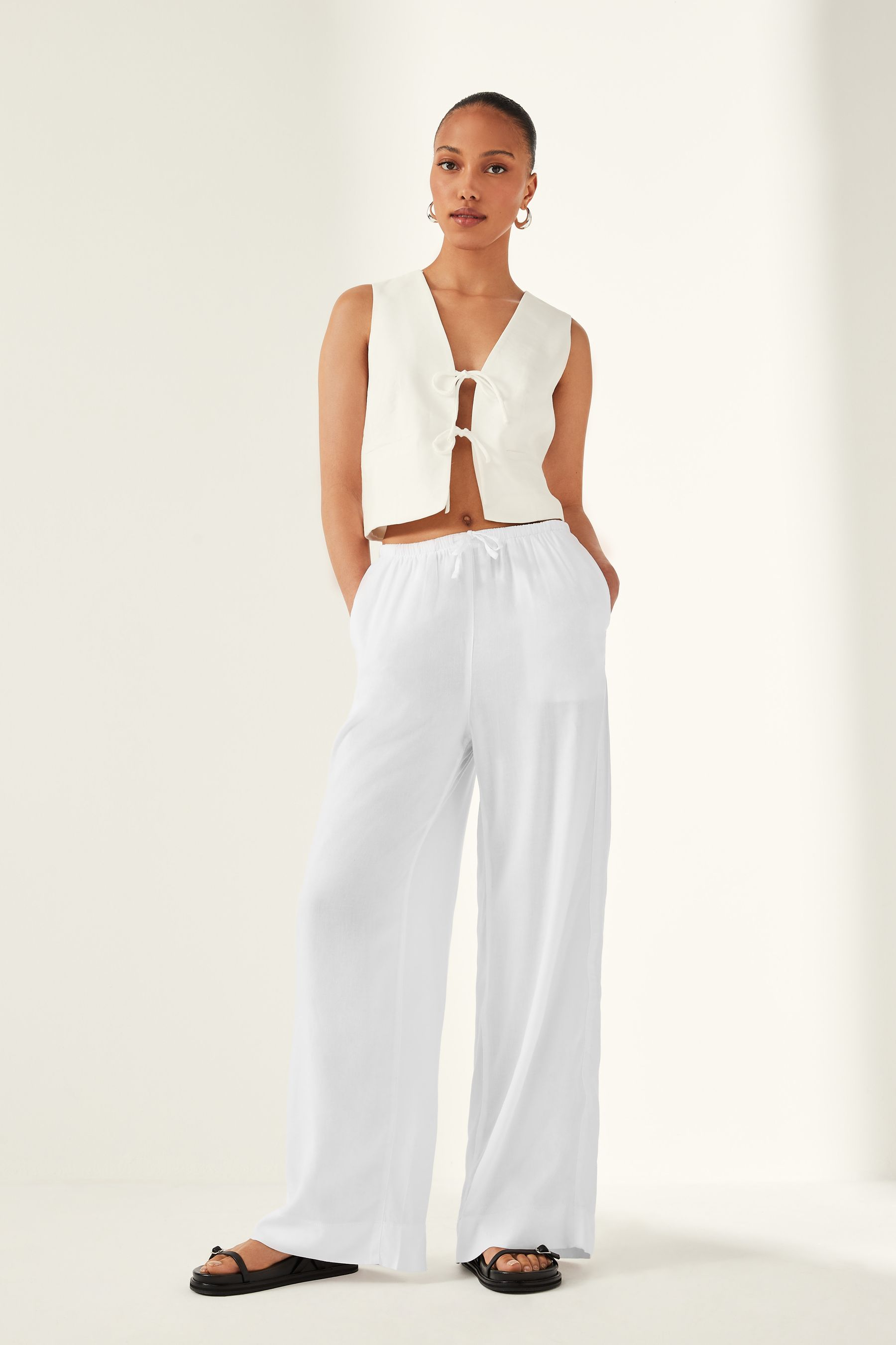 Next white trousers clearance