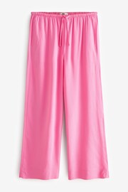 Pink/White Tie Waist Wide Leg Trousers 2 Pack With Linen - Image 7 of 9