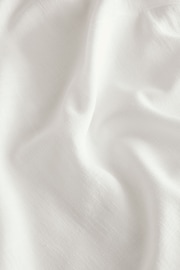 White Summer T-Shirt With Linen - Image 6 of 6