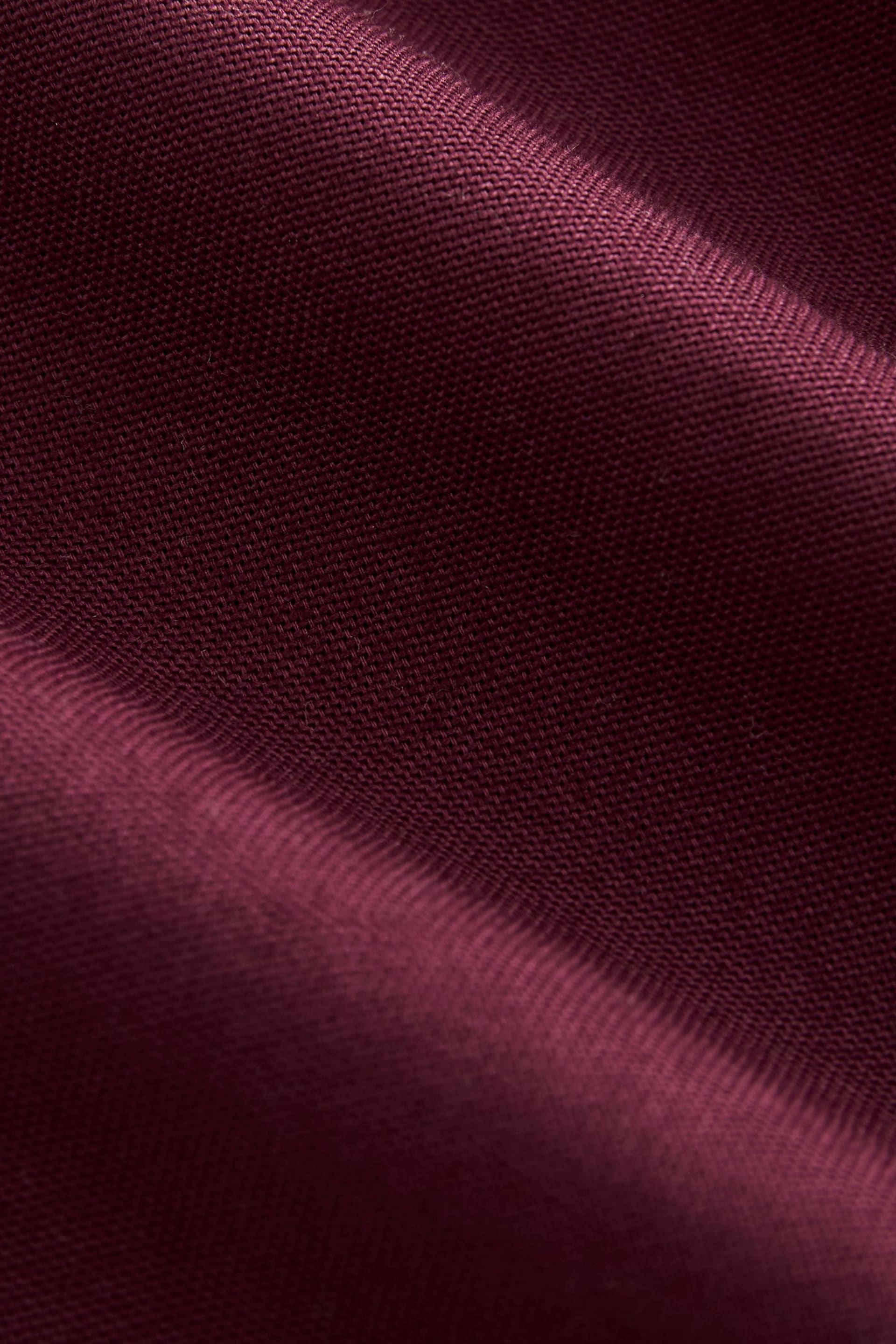 Berry Red Stretch Oxford Long Sleeve Shirt - Image 5 of 5
