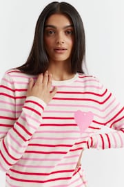 Chinti & Parker Breton Heart Cashmere Blend Stripe Sweater - Image 3 of 4