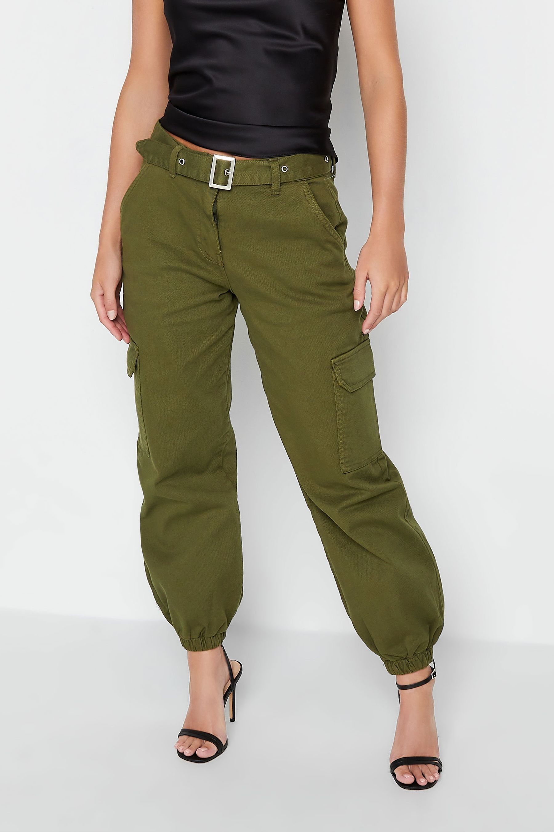 Green jogger jeans hot sale
