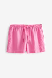 Pink/White Tie Waisted Boy Shorts With Linen 2 Pack - Image 5 of 7