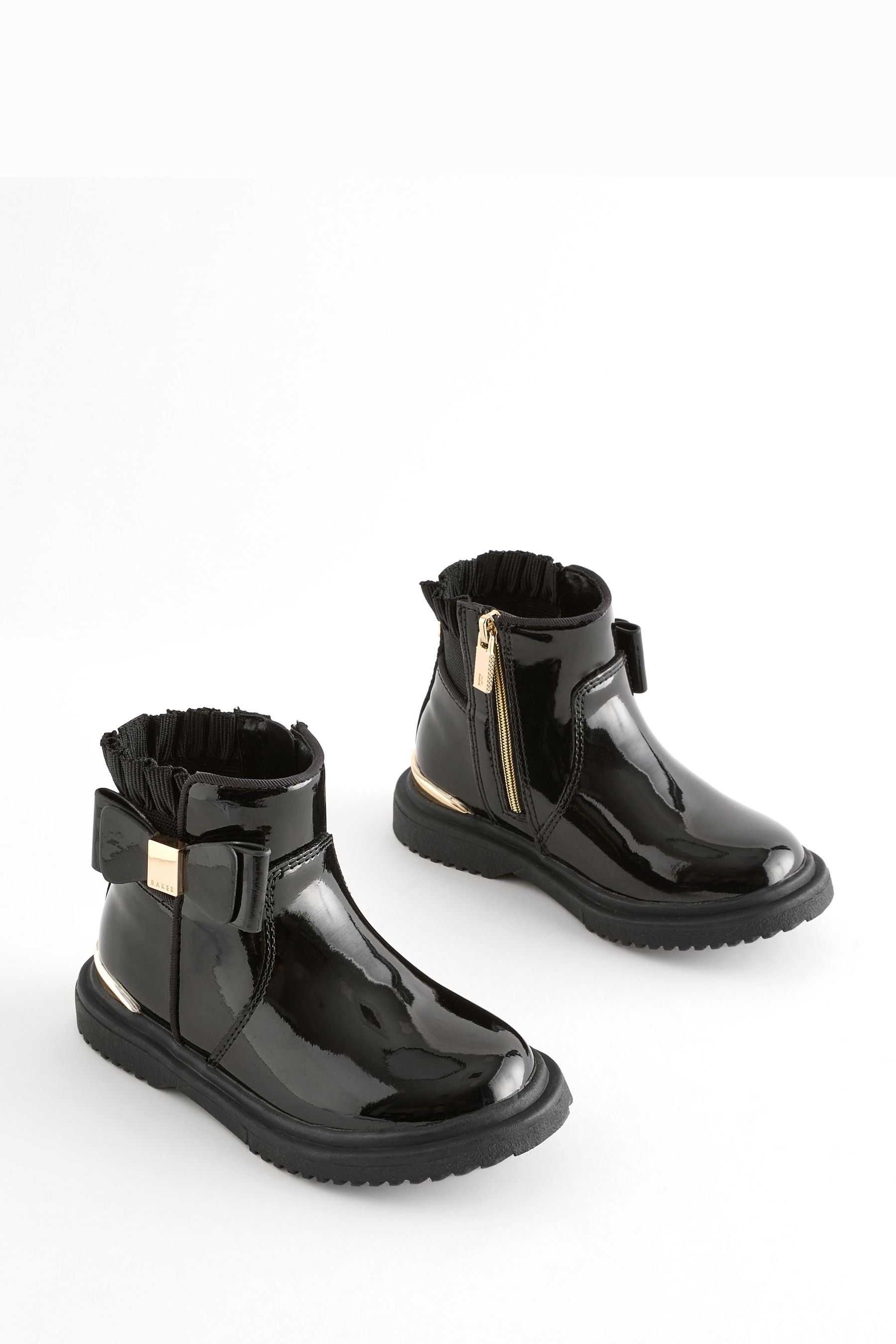 Girls black patent ankle boots new arrivals
