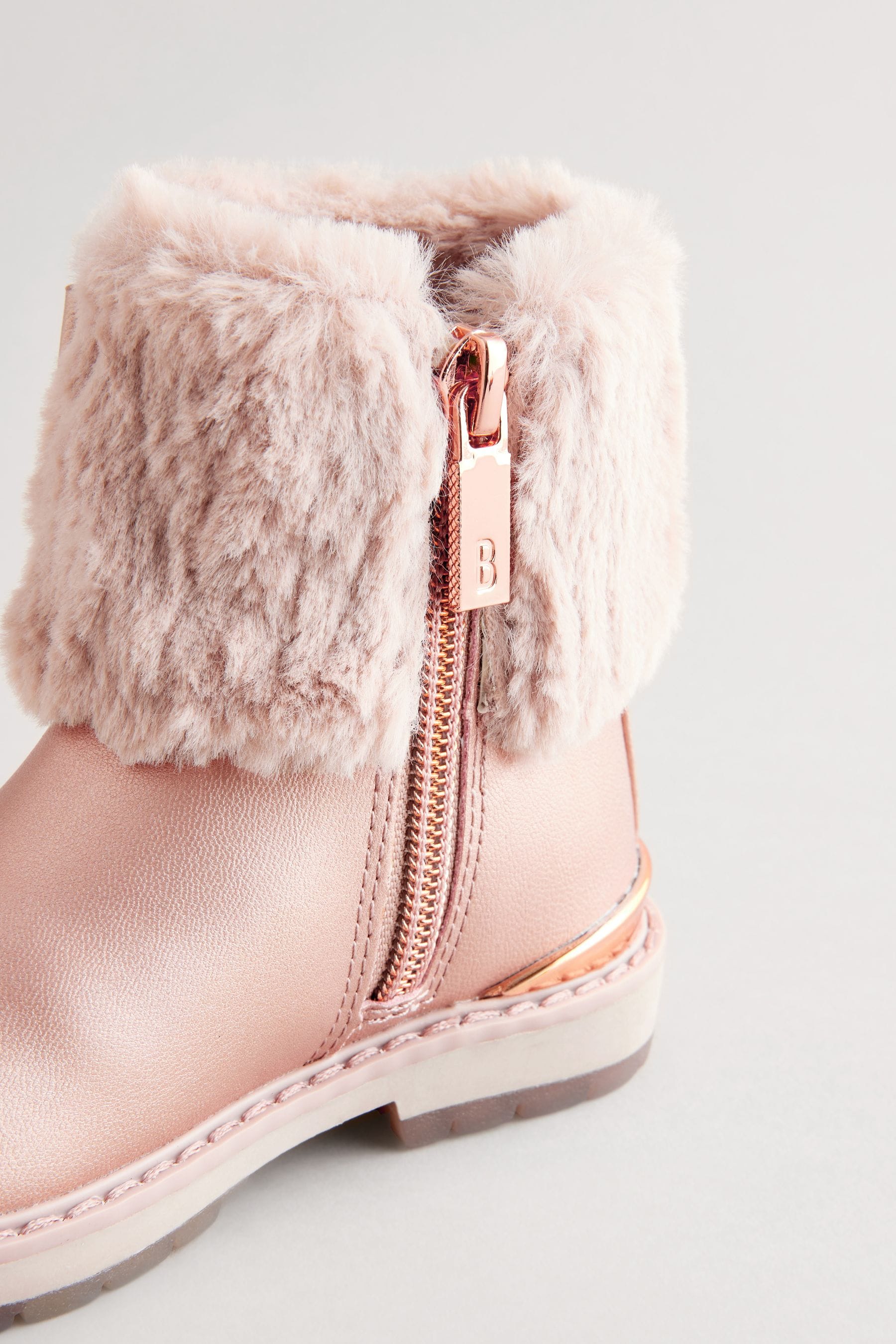 Buy Baker by Ted Baker Girls Pink Faux Fur Cuff Ankle Boots from Next Germany