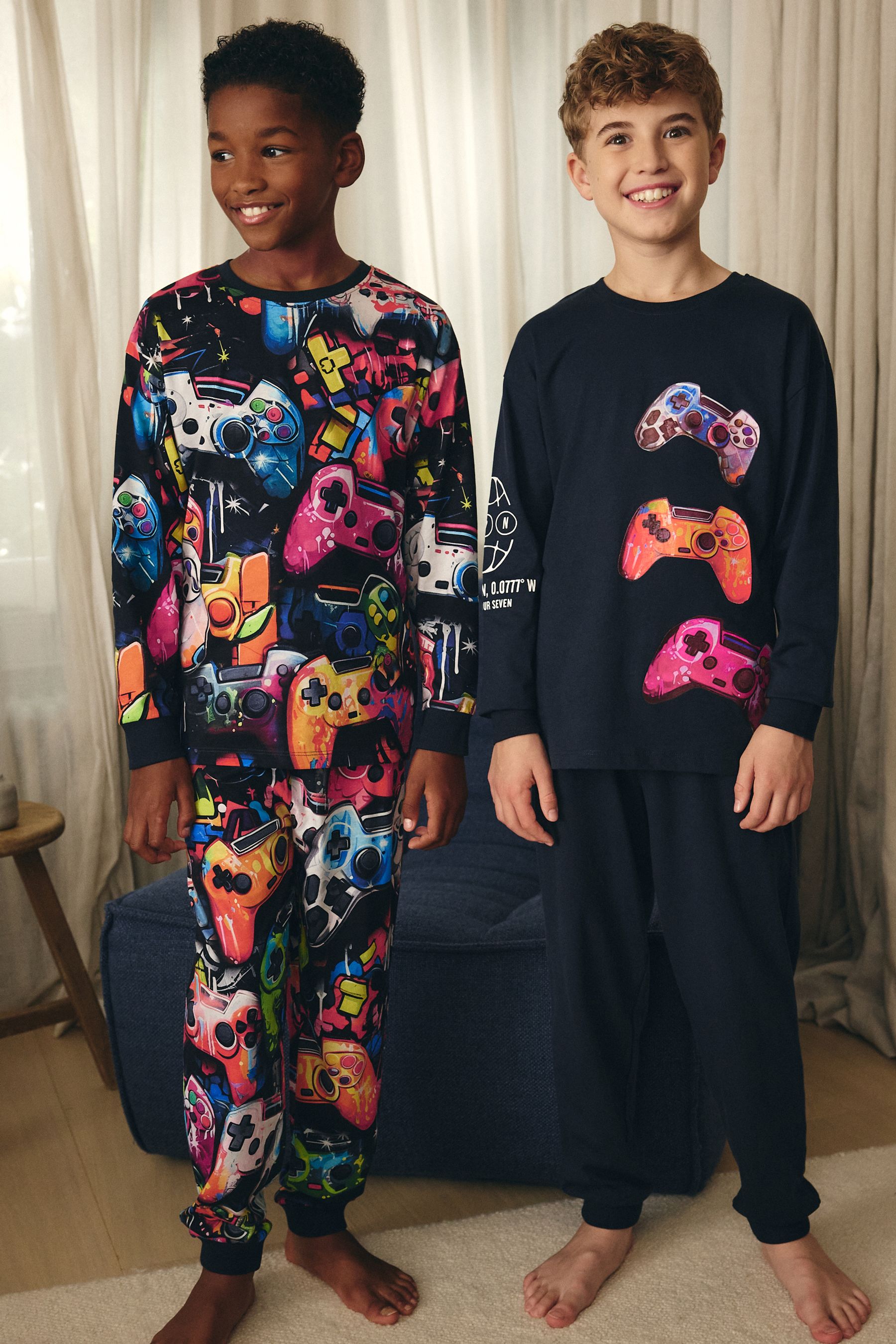 Pyjama Garçon 'Can I Just Finish This Game' - 100% Coton, Manches Longues - Pour Petits Joueurs