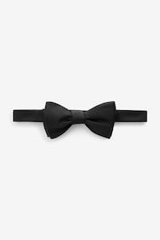 Black Signature Self Tie Silk Bow Tie - Image 2 of 6