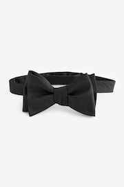 Black Signature Self Tie Silk Bow Tie - Image 3 of 6