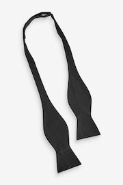 Black Signature Self Tie Silk Bow Tie - Image 4 of 6