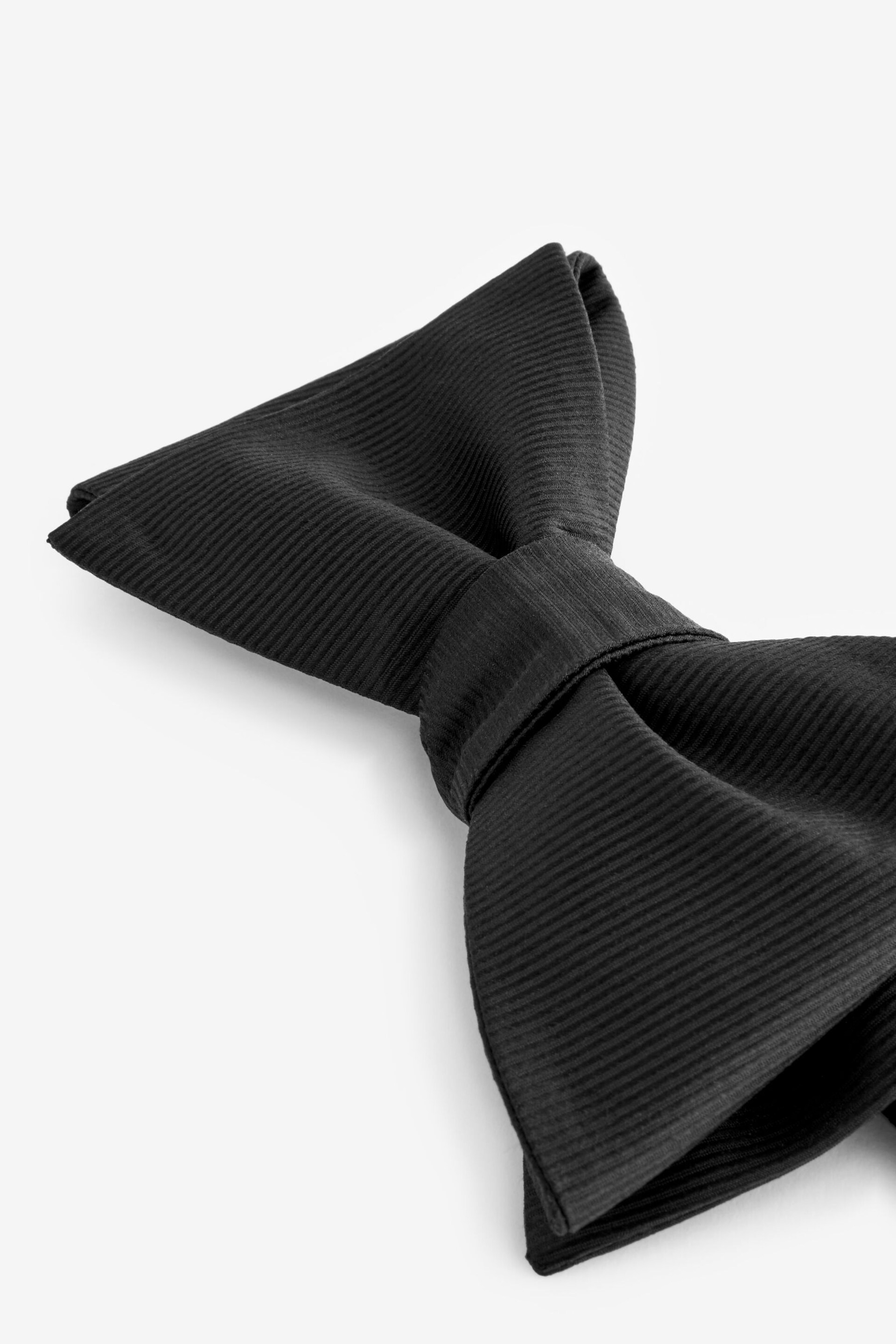 Black Signature Self Tie Silk Bow Tie - Image 6 of 6