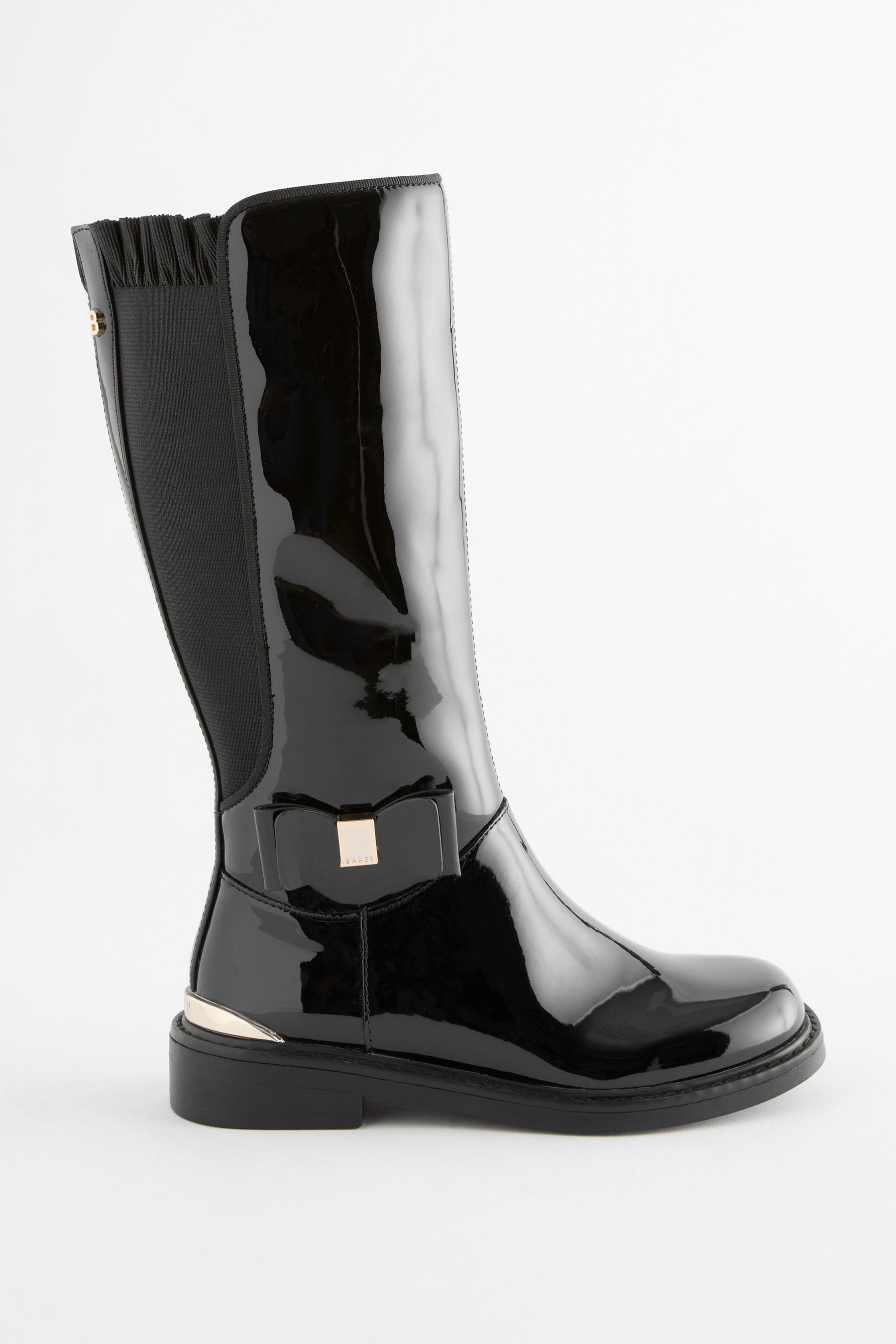 Girls tall black boots deals
