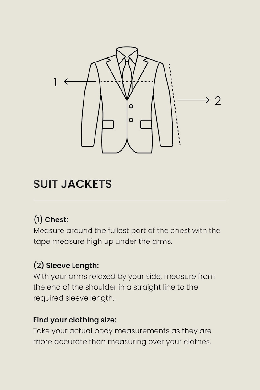 Light Grey Skinny Fit Two Button Suit Jacket - Image 10 of 10