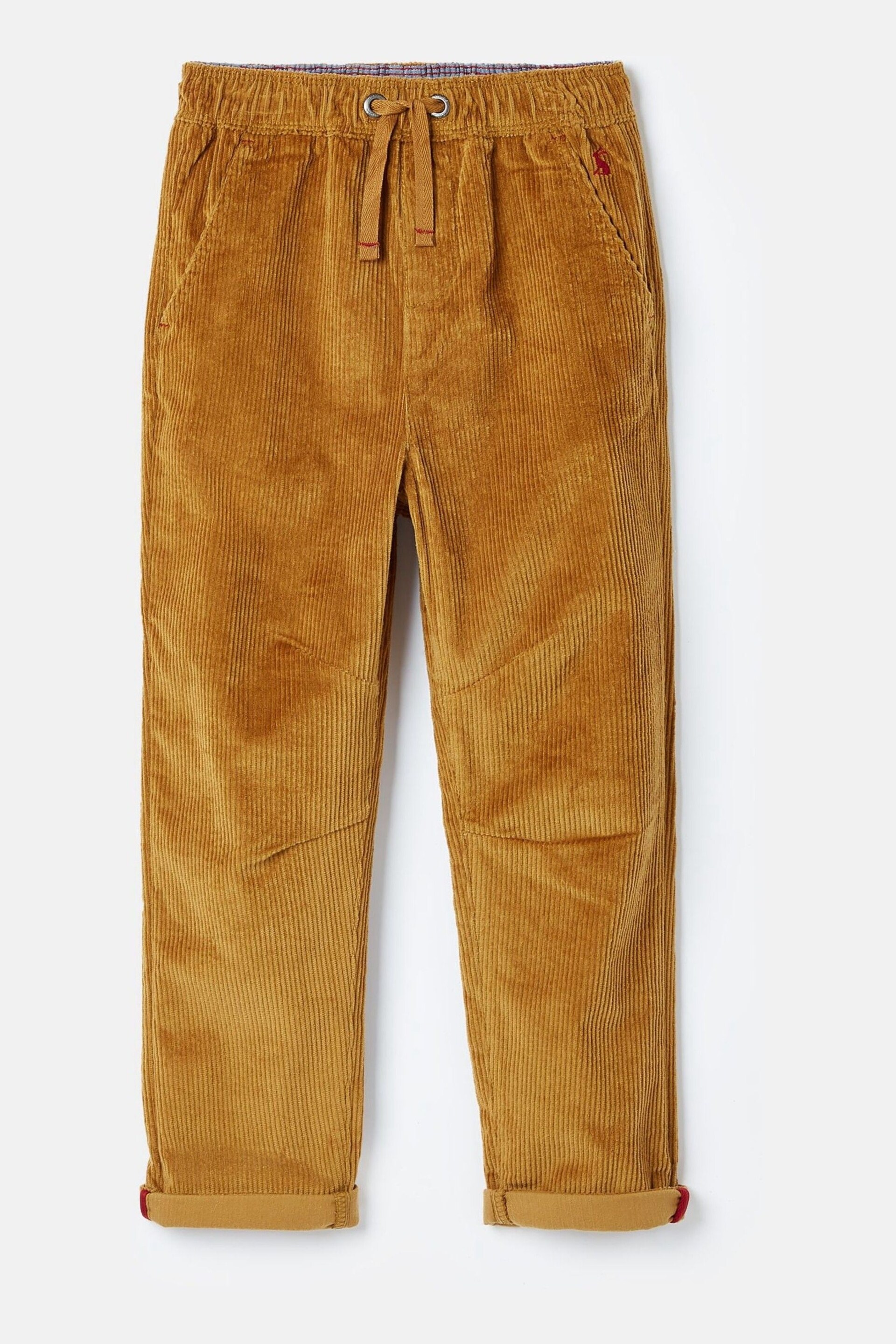 Joules Louis Brown Elasticated Waist Corduroy Trousers - Image 1 of 5