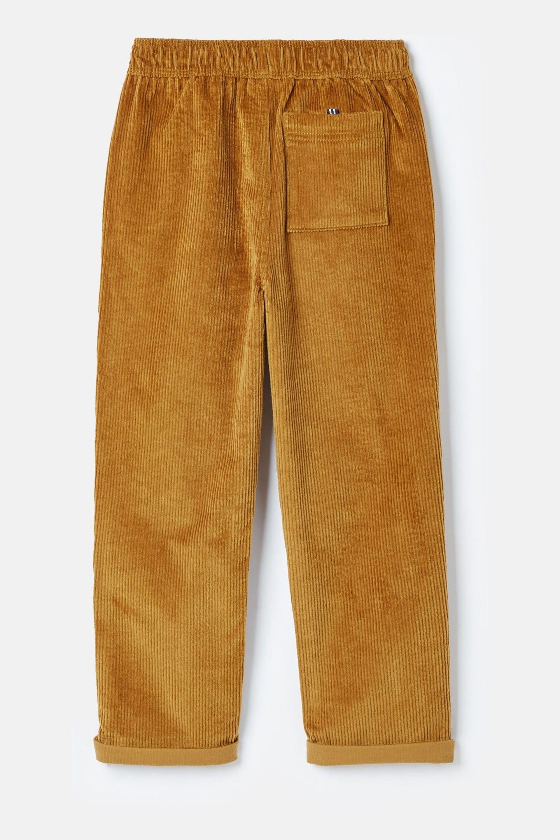 Joules Louis Brown Elasticated Waist Corduroy Trousers - Image 2 of 5