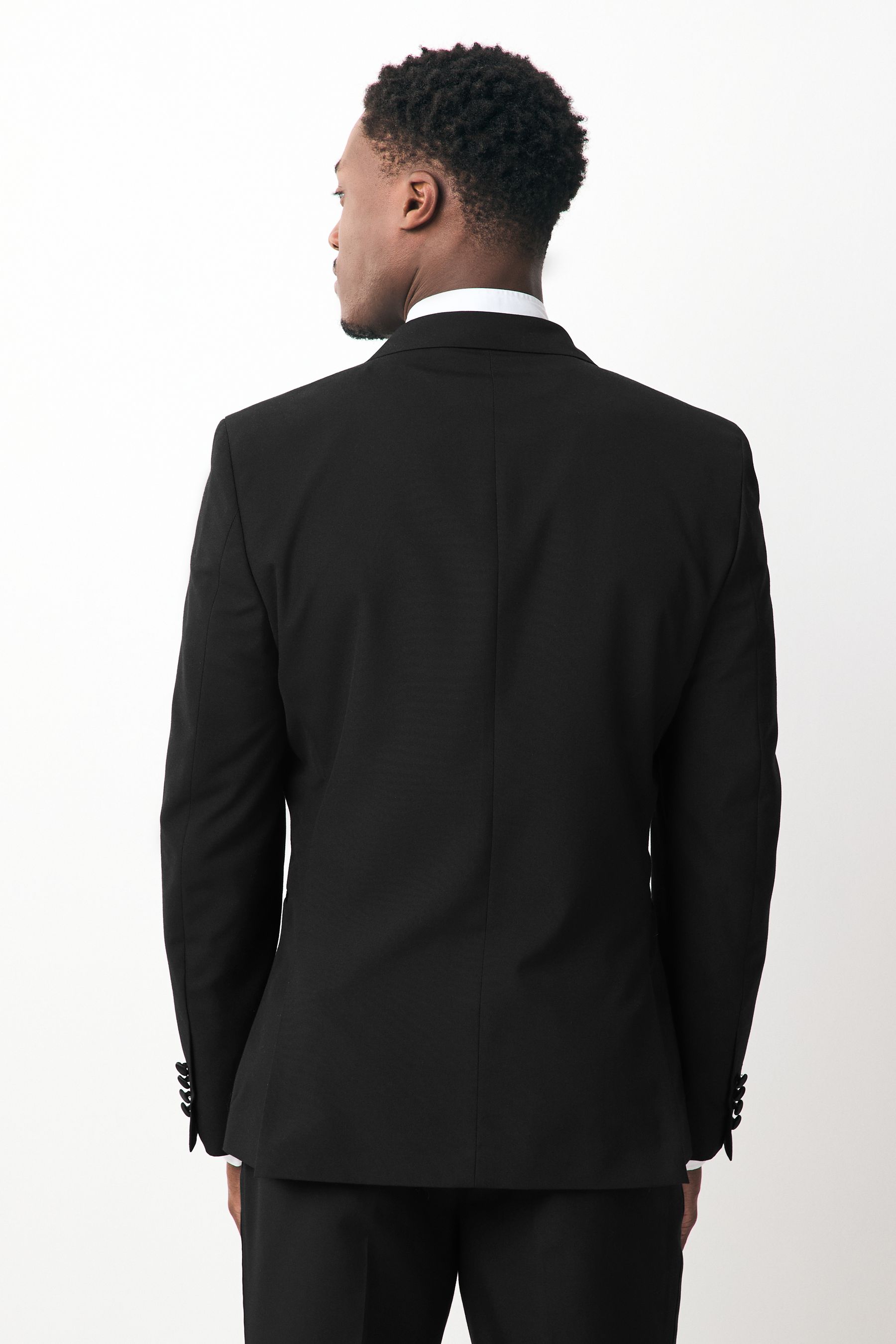 Buy Black Slim Fit Tuxedo Suit Jacket from Next Luxembourg