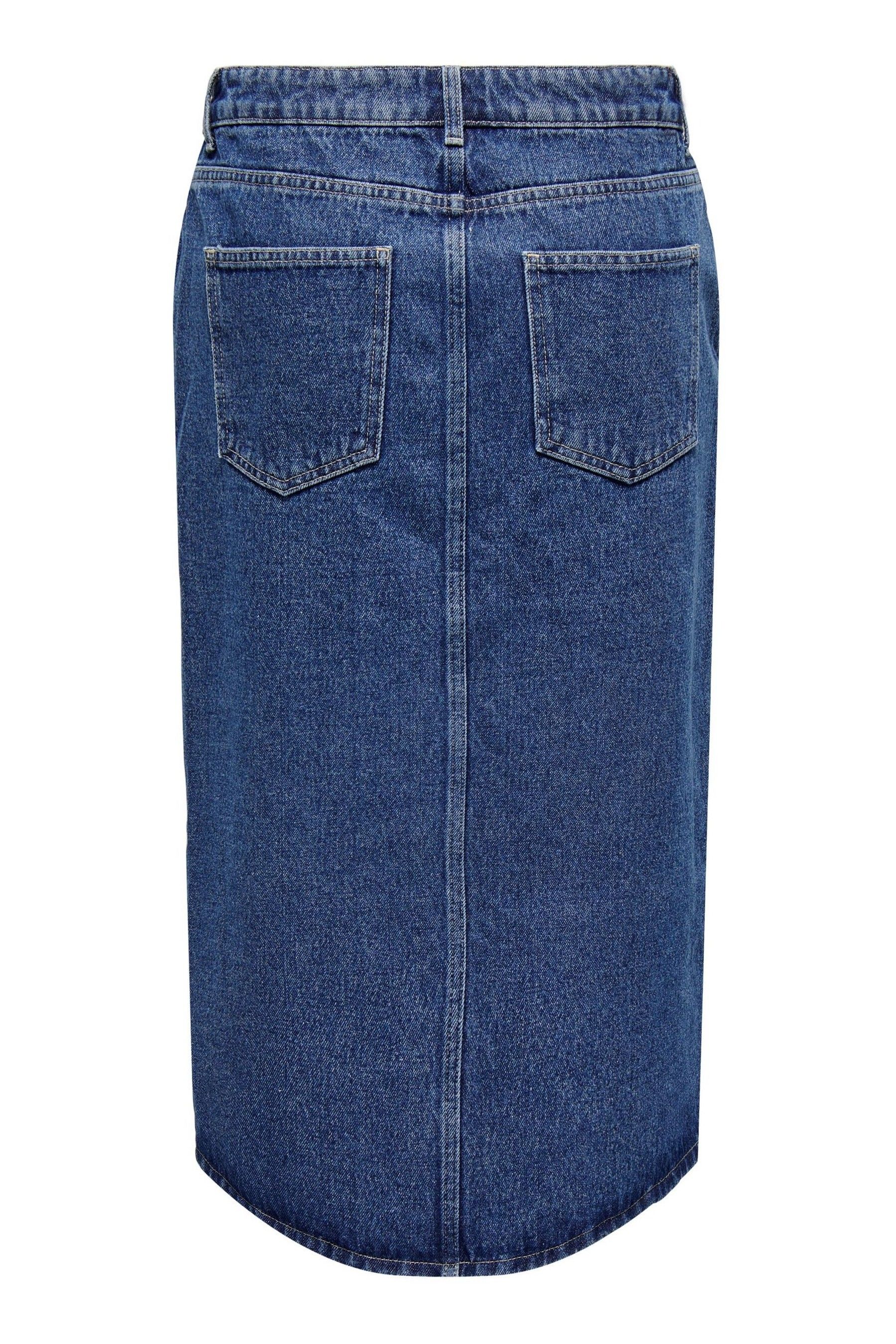 Buy ONLY Blue 100 Cotton Denim Midi Skirt With Front Split from the Next UK online shop
