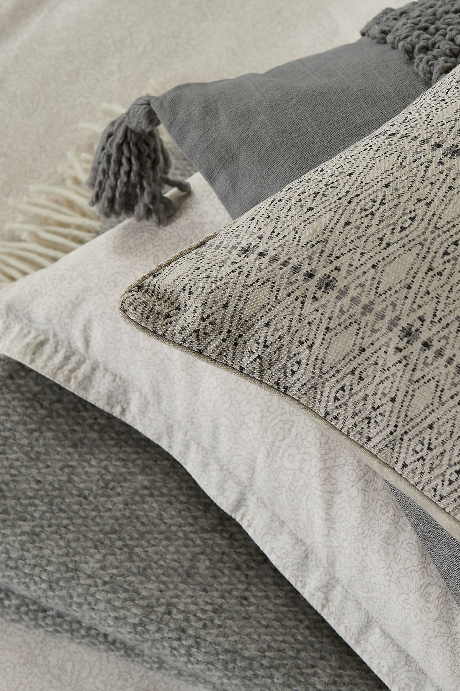 Buy Bedeck of Belfast Grey Neri Cushion from the Next UK online shop