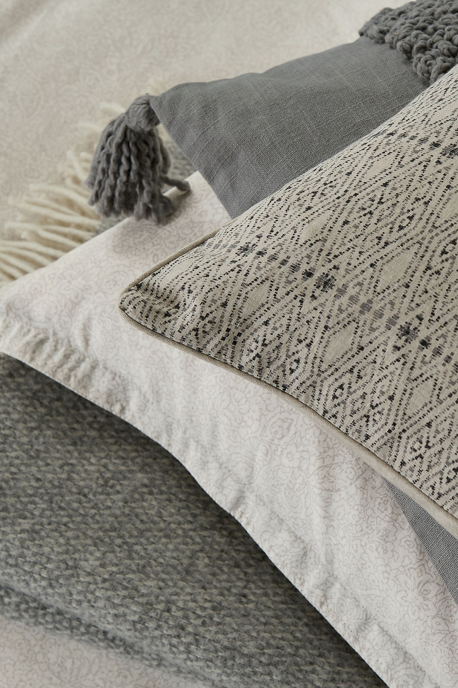 Bedeck of Belfast Grey Neri Cushion - Image 3 of 5