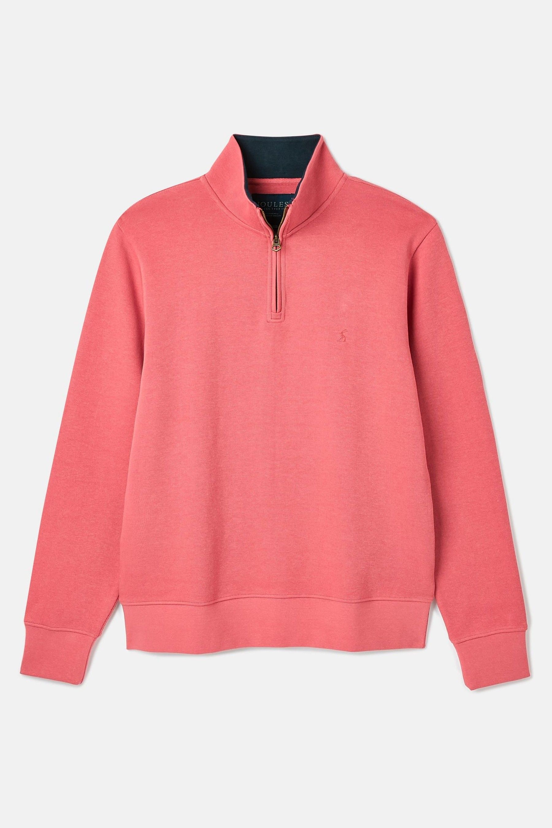 Buy Joules Alistair Pink Quarter Zip Cotton Sweatshirt from the Next UK online shop