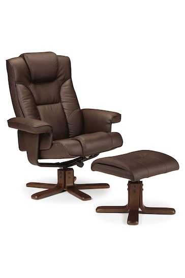 Julian Bowen Brown Malmo Massage Recliner and Stool