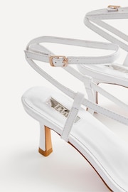 Linzi White Roxanne Strappy Square Toe Heels - Image 4 of 5