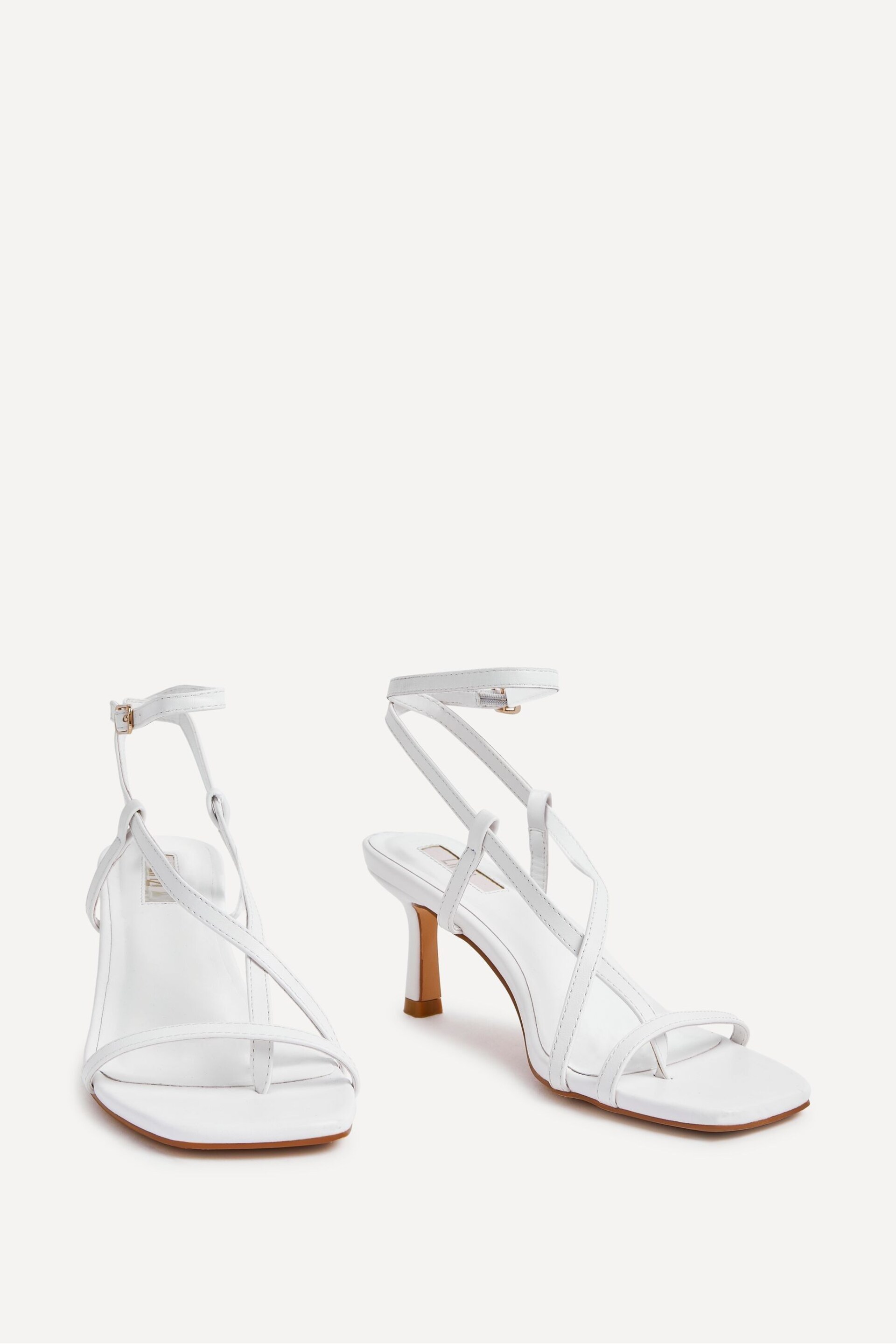 Linzi White Roxanne Strappy Square Toe Heels - Image 5 of 5