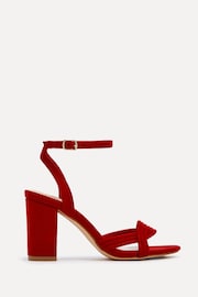 Linzi Red Regina Block Heeled Sandals With Intertwined Front Straps - Image 2 of 5