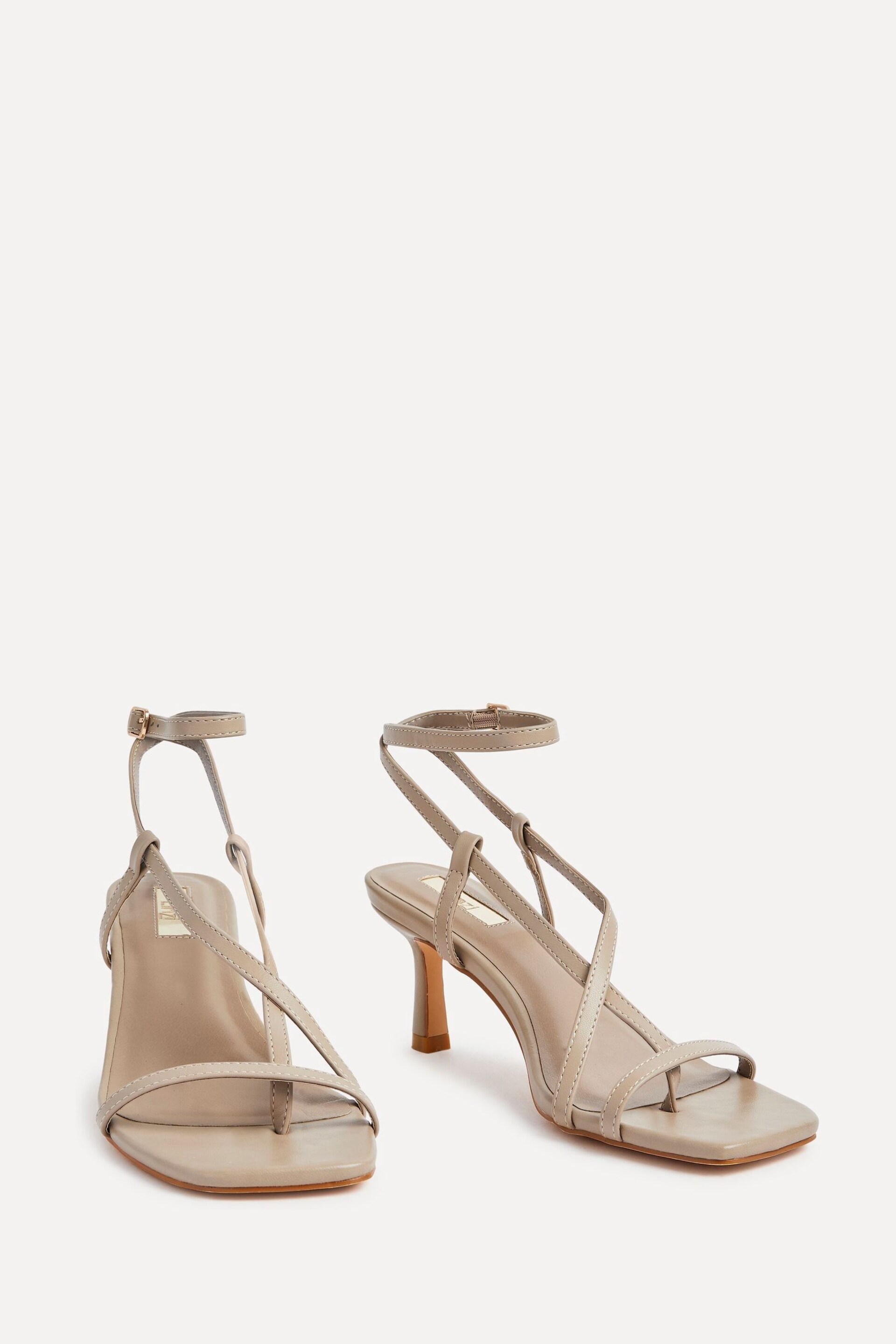 Linzi Natural Roxanne Strappy Square Toe Heels - Image 5 of 5