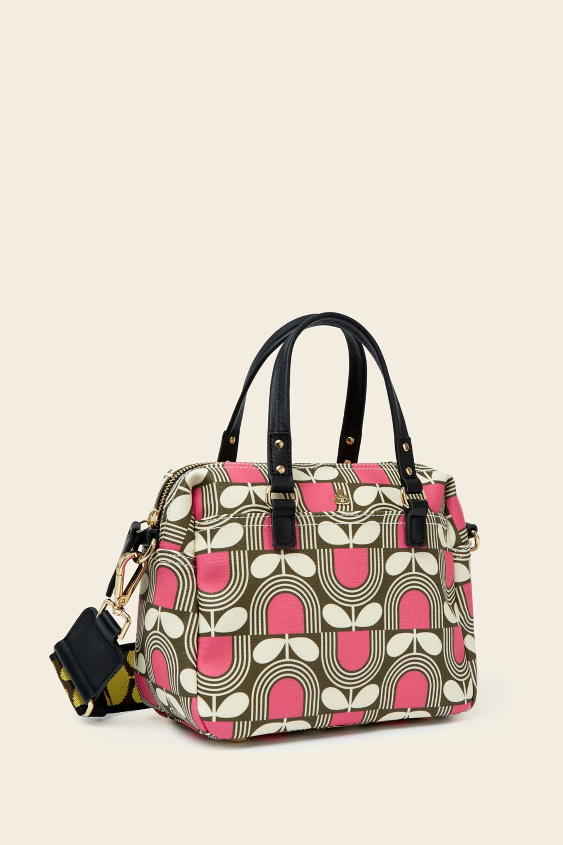 Orla Kiely Pink Mini Flynn Crossbody Bag - Image 2 of 4