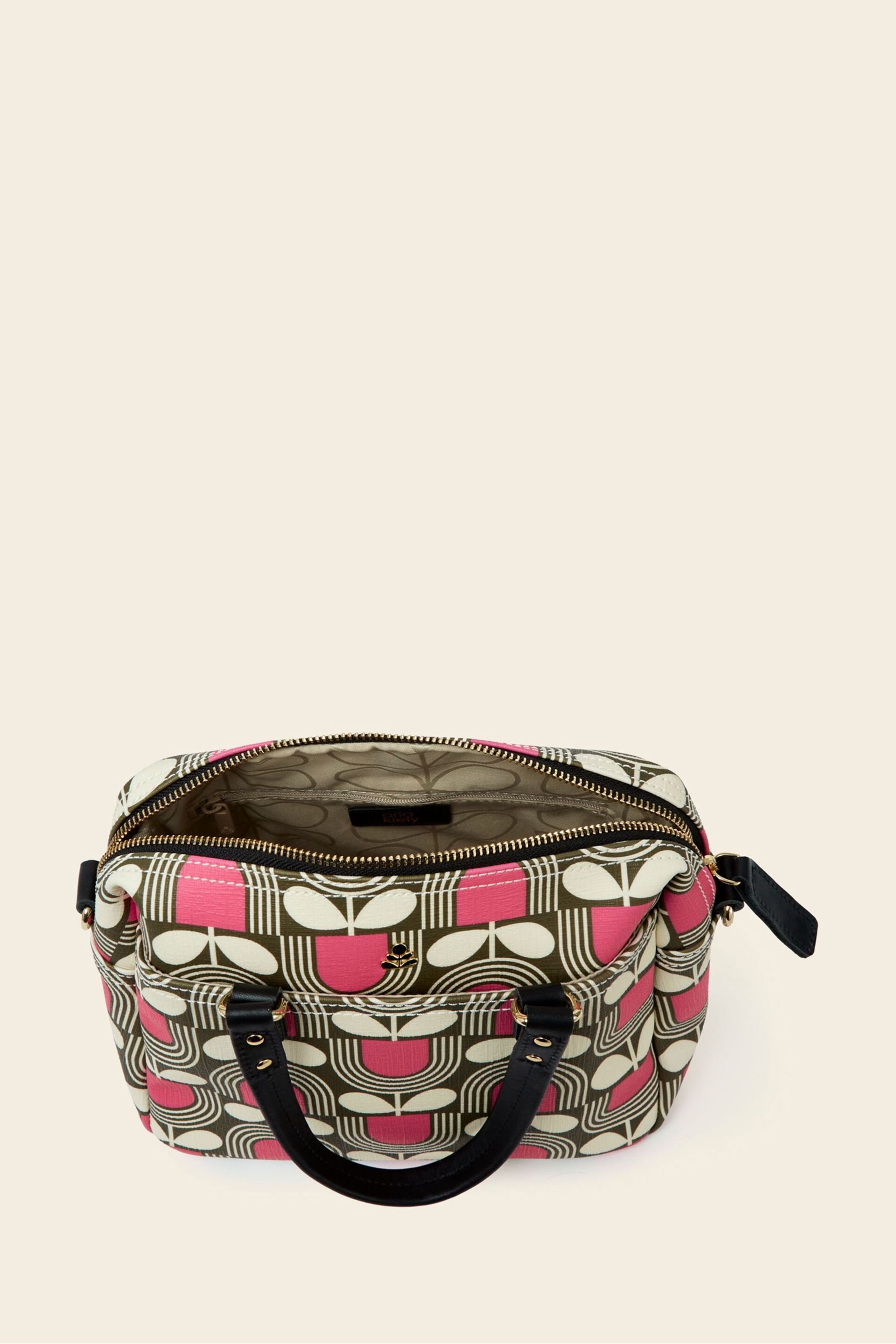 Orla Kiely Pink Mini Flynn Crossbody Bag - Image 4 of 4