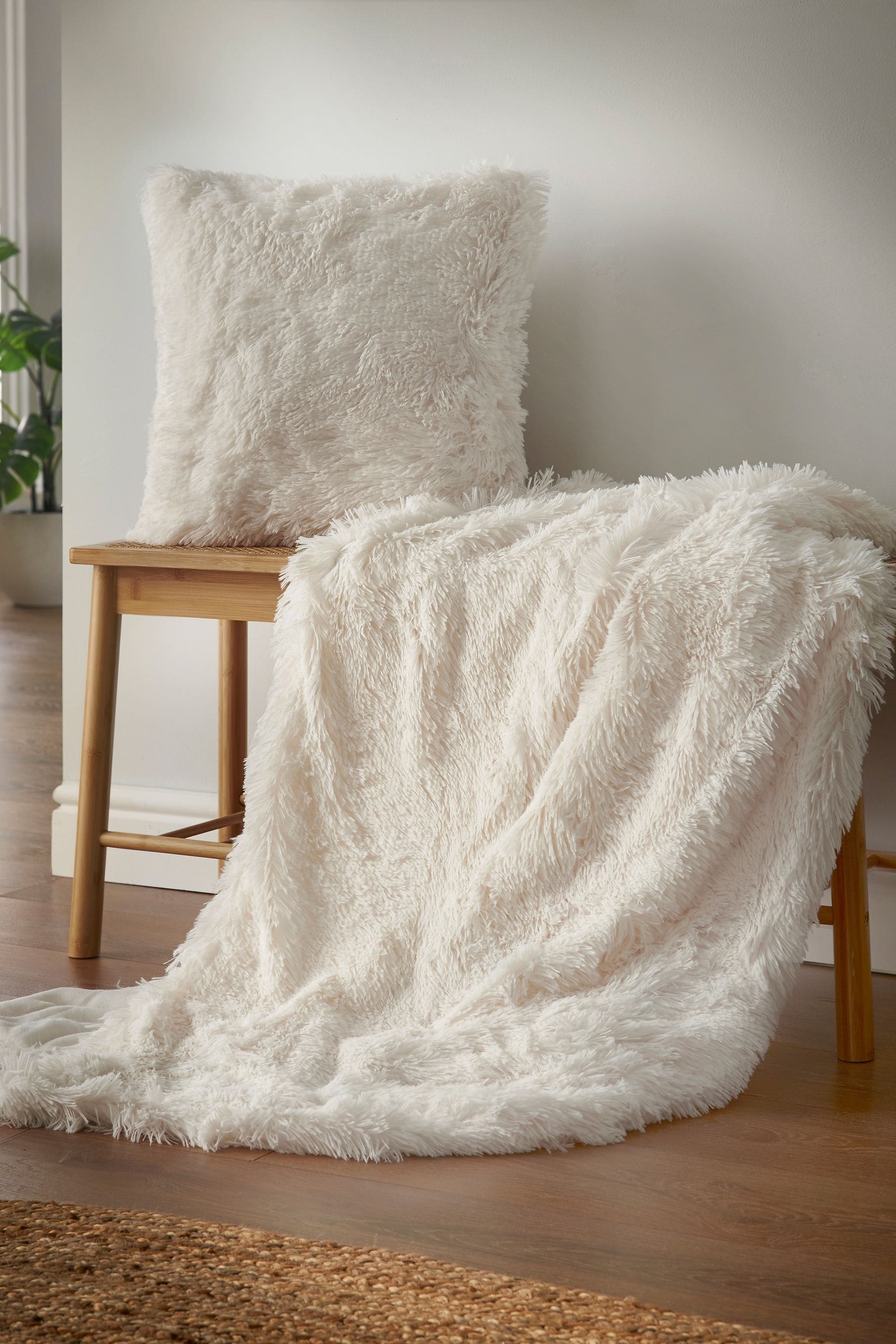 Buy Catherine Lansfield Cream So Soft Cuddly Throw from the Next UK online shop