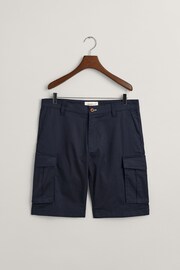 GANT Blue Relaxed Twill Cargo Shorts - Image 6 of 6
